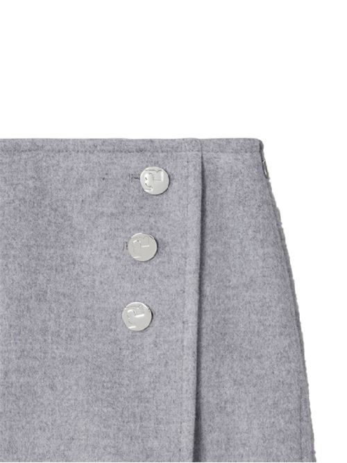 Grey wool mélange skirt TORY BURCH | 164407030